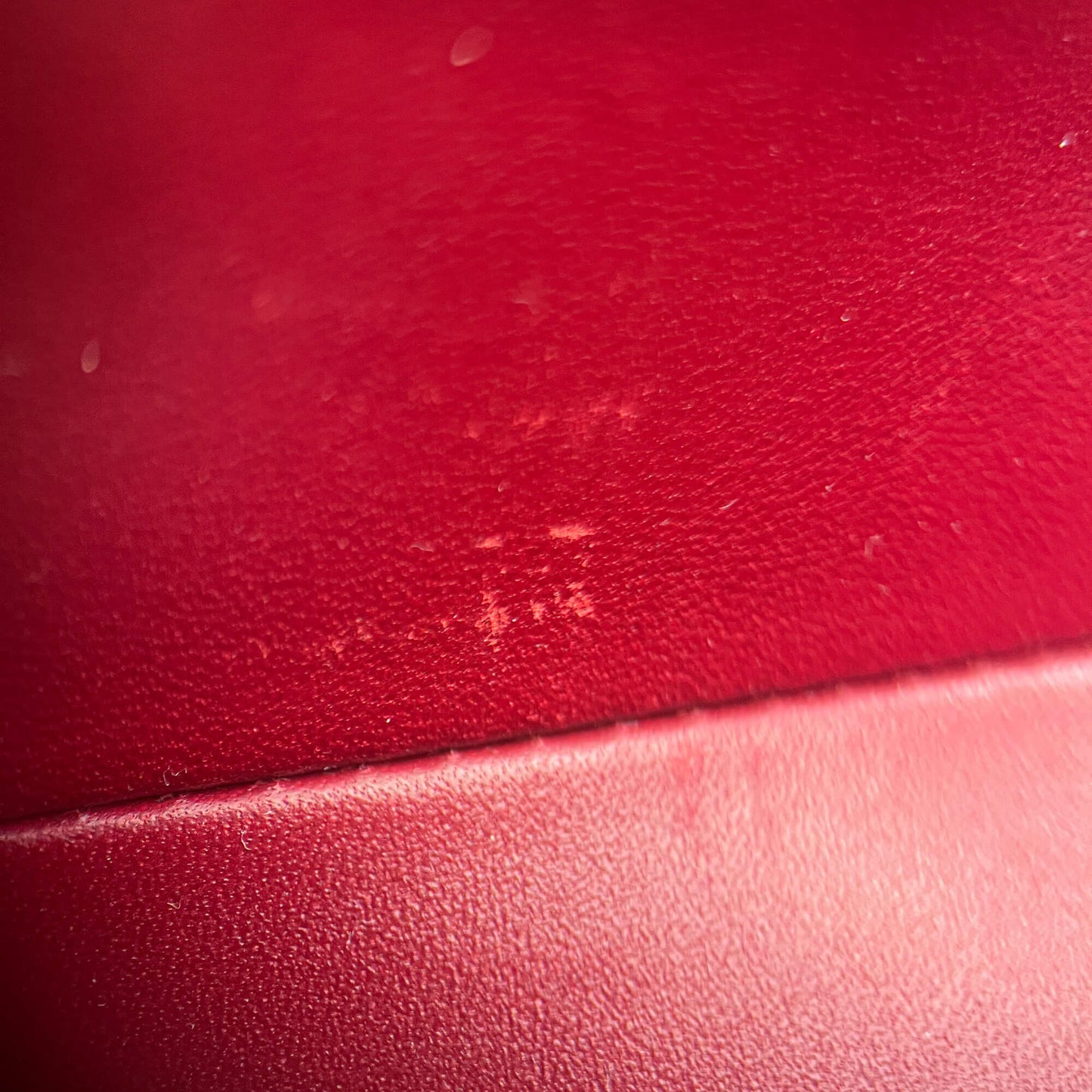 Second hand Dior Saddle Mini Ultrasmooth Calfskin Leather No Strap Handbag Cherry Red - Tabita Bags