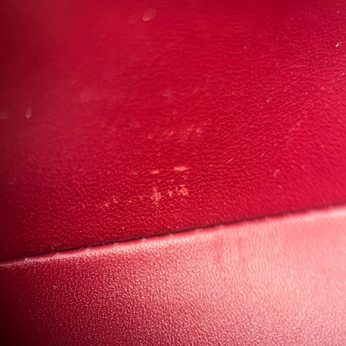 Second hand Dior Saddle Mini Ultrasmooth Calfskin Leather No Strap Handbag Cherry Red - Tabita Bags