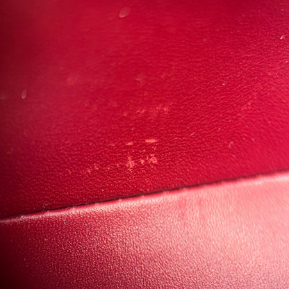 Second hand Dior Saddle Mini Ultrasmooth Calfskin Leather No Strap Handbag Cherry Red - Tabita Bags