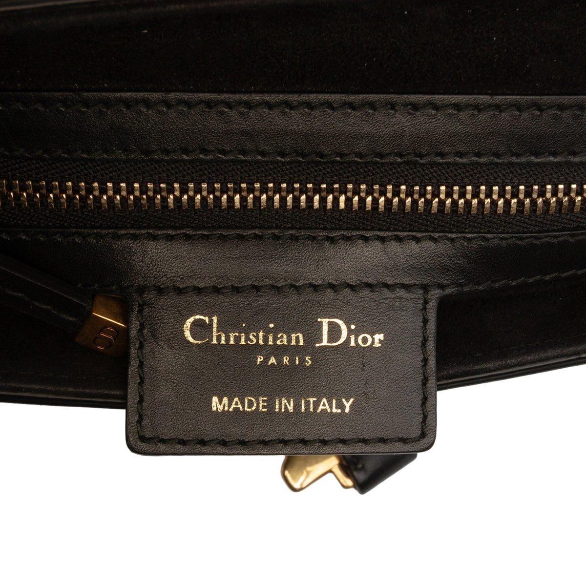 Second hand Dior Saddle Smooth Calfskin Leather 2-Ways Handbag Black - Tabita Bags