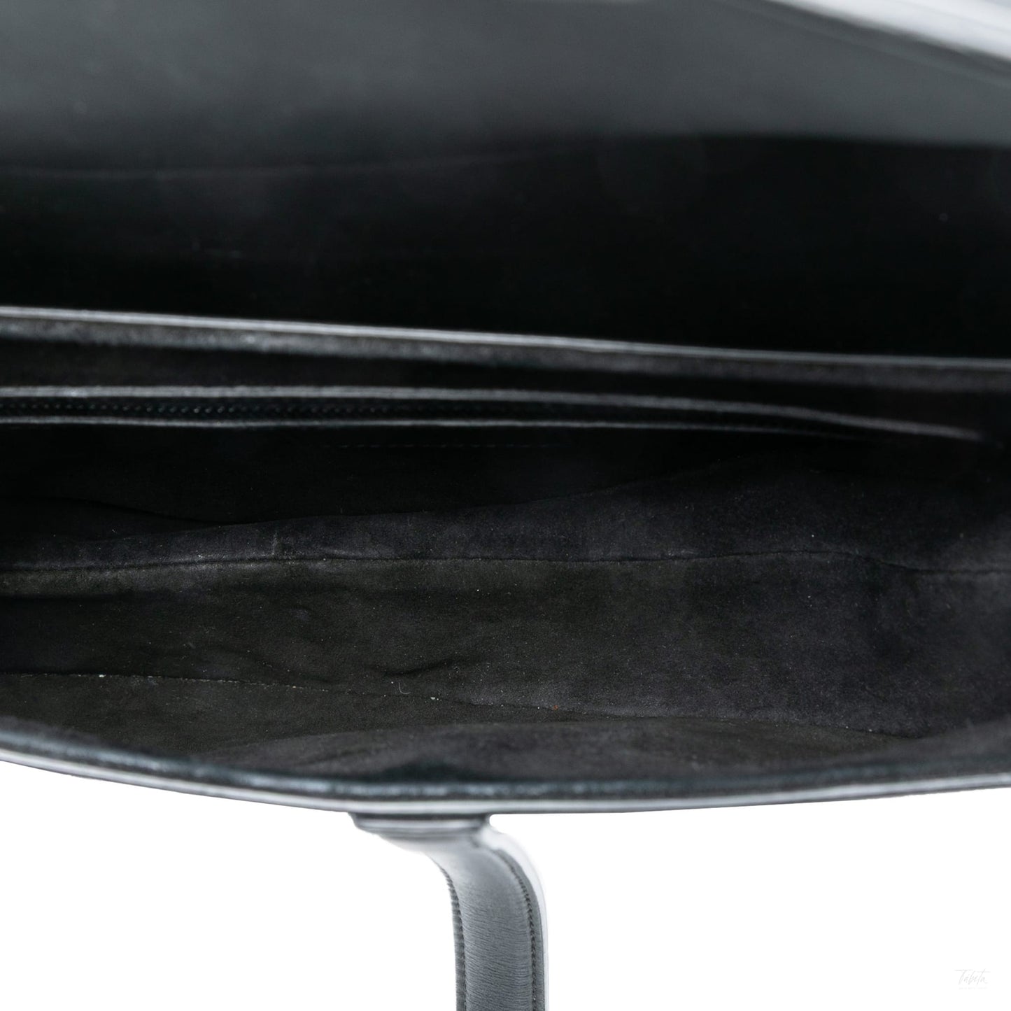 Second hand Dior Saddle Ultra Matte Calfskin Leather No Strap Handbag Black - Tabita Bags