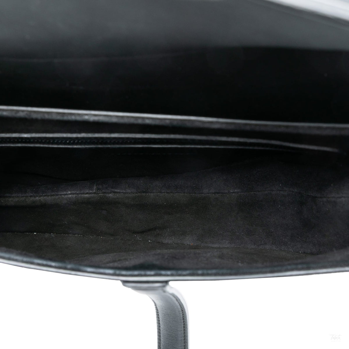 Second hand Dior Saddle Ultra Matte Calfskin Leather No Strap Handbag Black - Tabita Bags