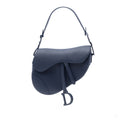 Second hand Dior Saddle Ultra Matte Calfskin Leather No Strap Handbag Blue - Tabita Bags