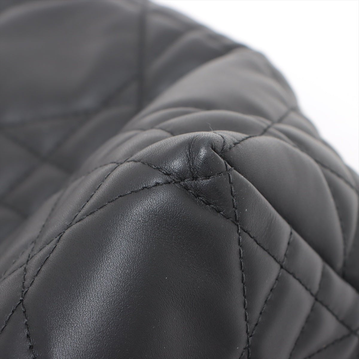 Second hand Dior Toujours Large Calfskin Leather Lucky Star Macrocannage 2-Way Handbag Black - Tabita Bags