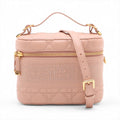 Second hand Dior Vanity Case Canvas Cannage 2-Way Handbag Pink - Tabita Bags
