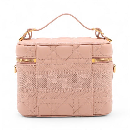 Second hand Dior Vanity Case Canvas Cannage 2-Way Handbag Pink - Tabita Bags