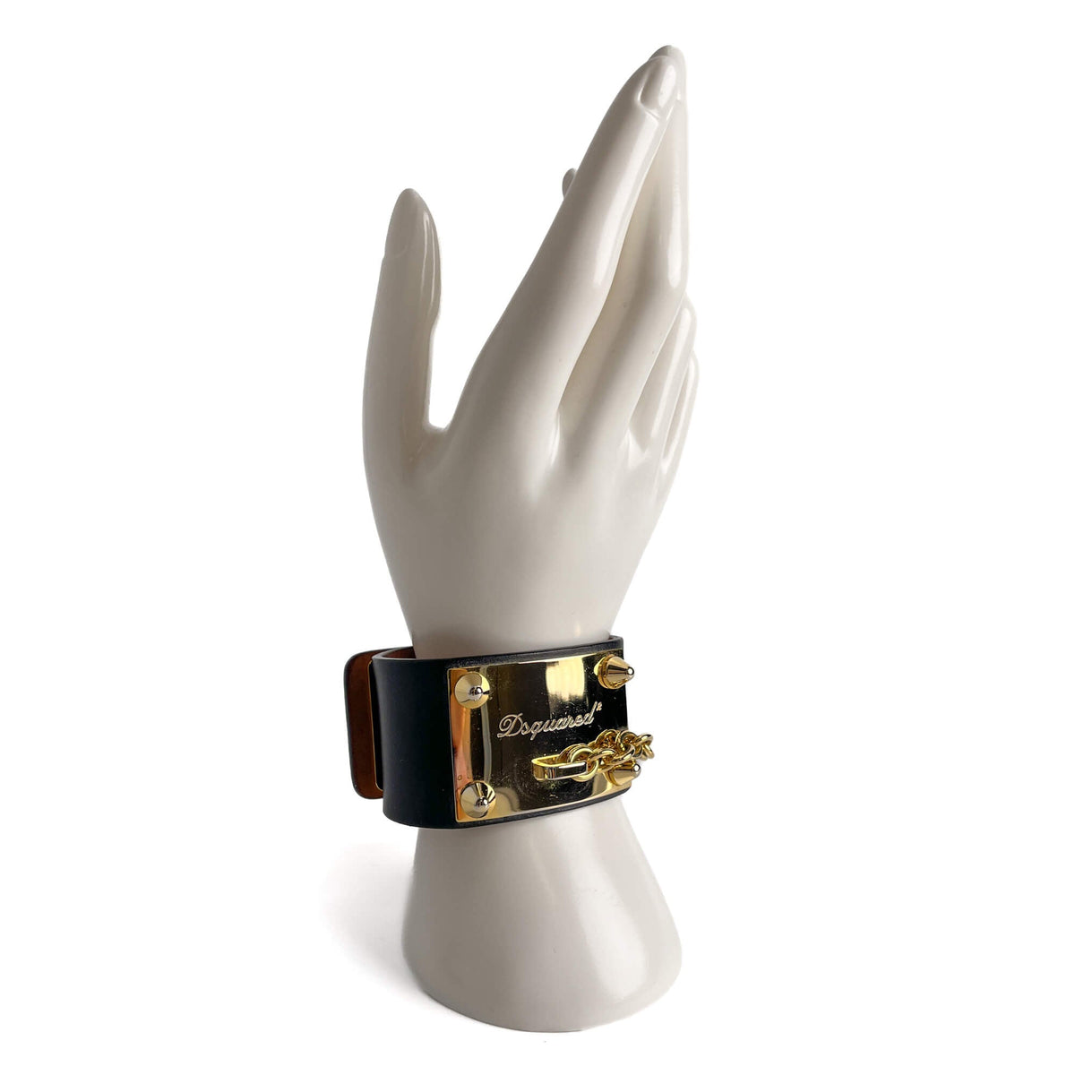 Second hand Disquared 2 Leather Bracelet 18 CM Black - Tabita Bags