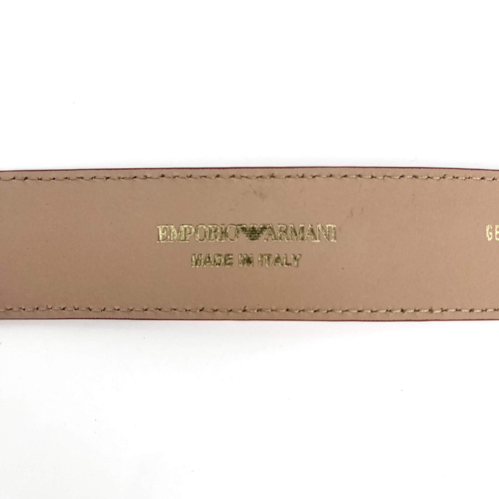 Second hand Emporio Armani Thin Belt Leather 90 Red - Tabita Bags