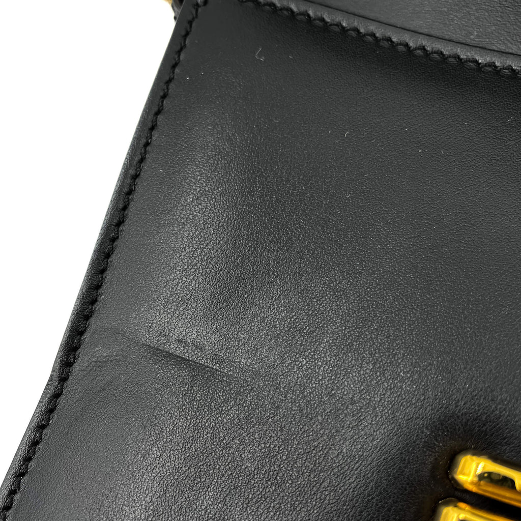 Second hand Etro Rainbow Leather Flap Shoulder Bag Black - Tabita Bags