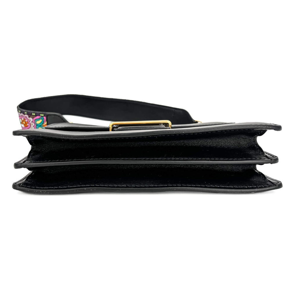 Second hand Etro Rainbow Leather Flap Shoulder Bag Black - Tabita Bags