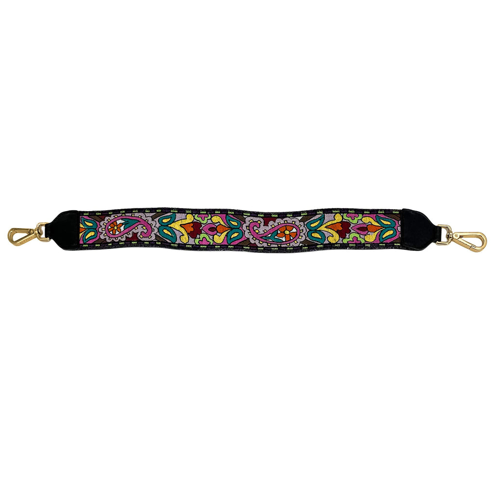 Second hand Etro Rainbow Leather Flap Shoulder Bag Black - Tabita Bags