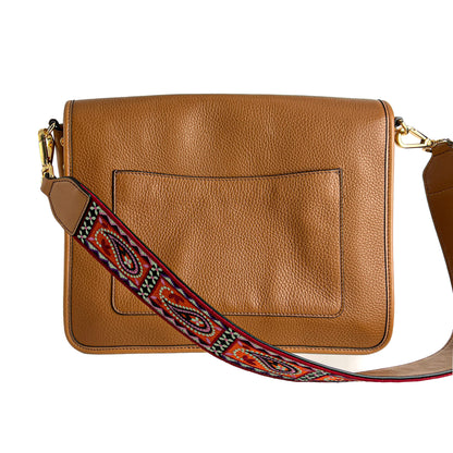 Second hand Etro Rainbow Leather Flap Shoulder Bag Caramel - Tabita Bags