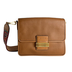 Second hand Etro Rainbow Leather Flap Shoulder Bag Caramel - Tabita Bags