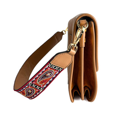 Second hand Etro Rainbow Leather Flap Shoulder Bag Caramel - Tabita Bags