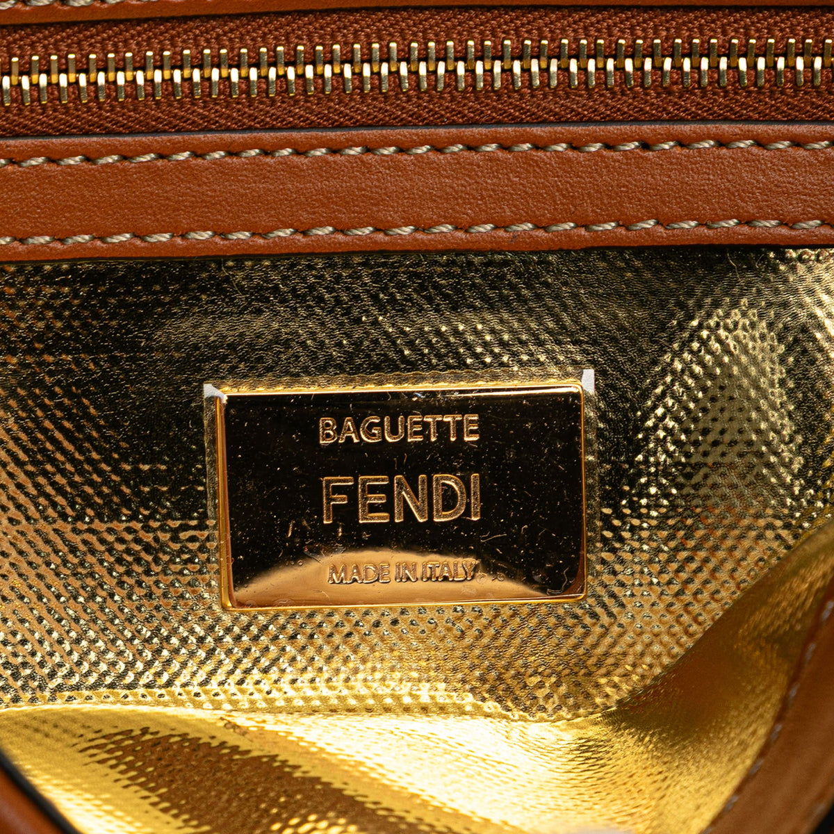 Second hand Fendi Baguette Medium FF Tridimensional Fabric 2 - Ways Baguette Handbag Blue - Tabita Bags