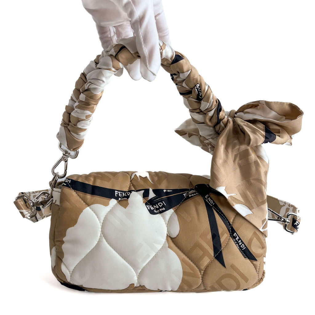 Second hand Fendi Baguette Medium FF Tridimensional Leather 2 - Ways Bag - Tabita Bags