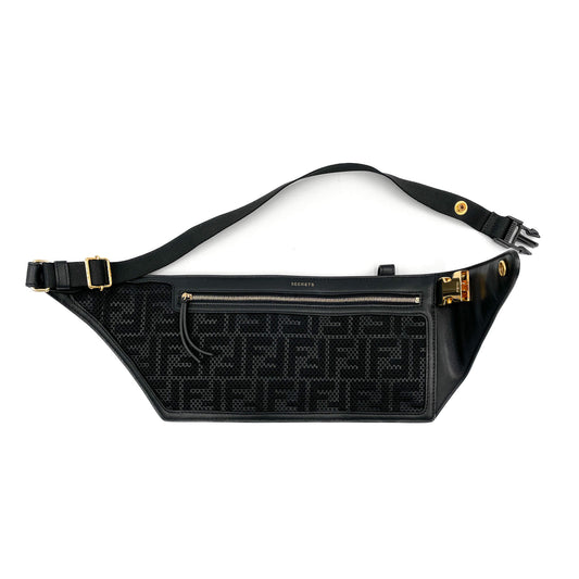 Second hand Fendi Belt Bag CalfSkin Leather Black - Tabita Bags