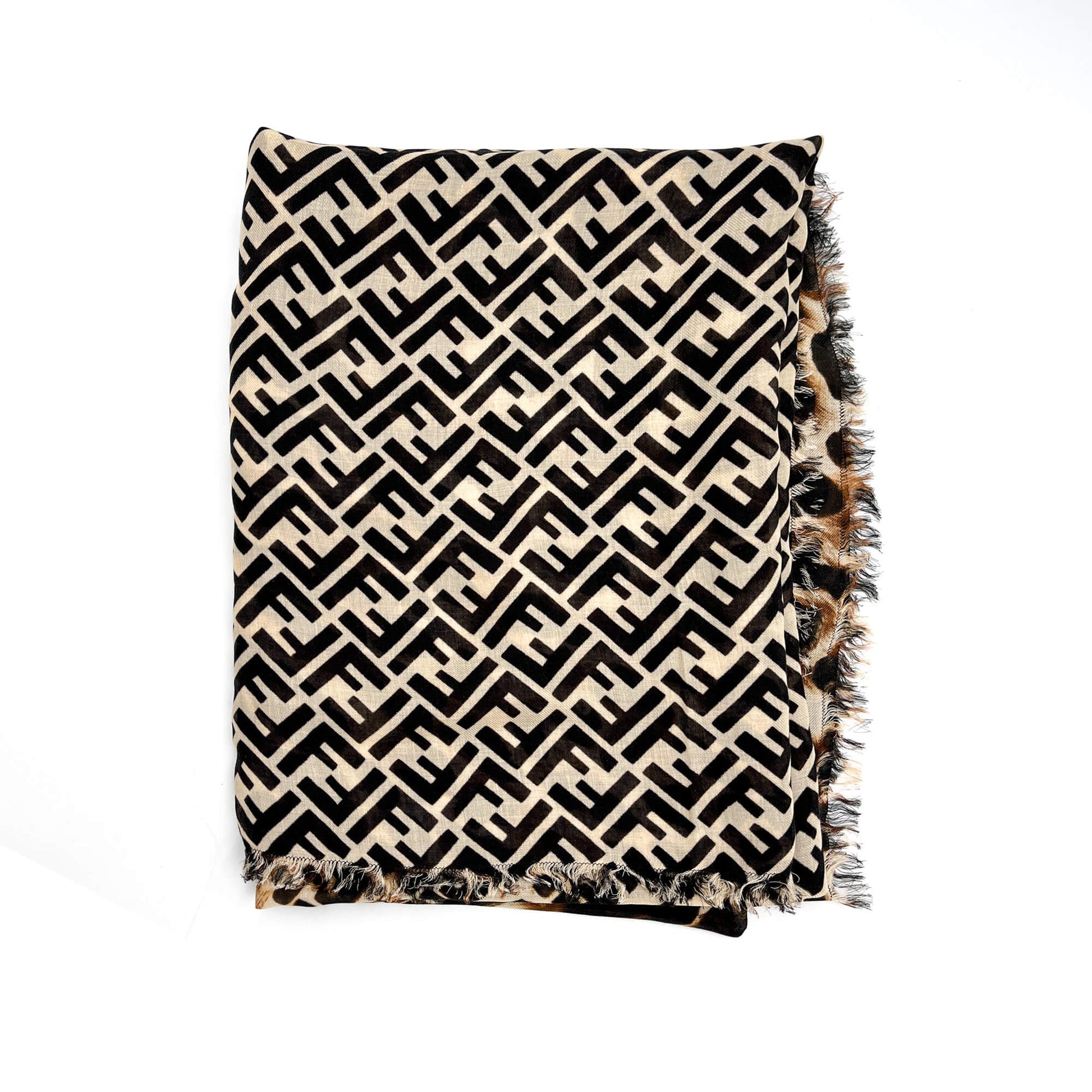 Second hand Fendi Cotton Pareo Brown Jacquard - Tabita Bags