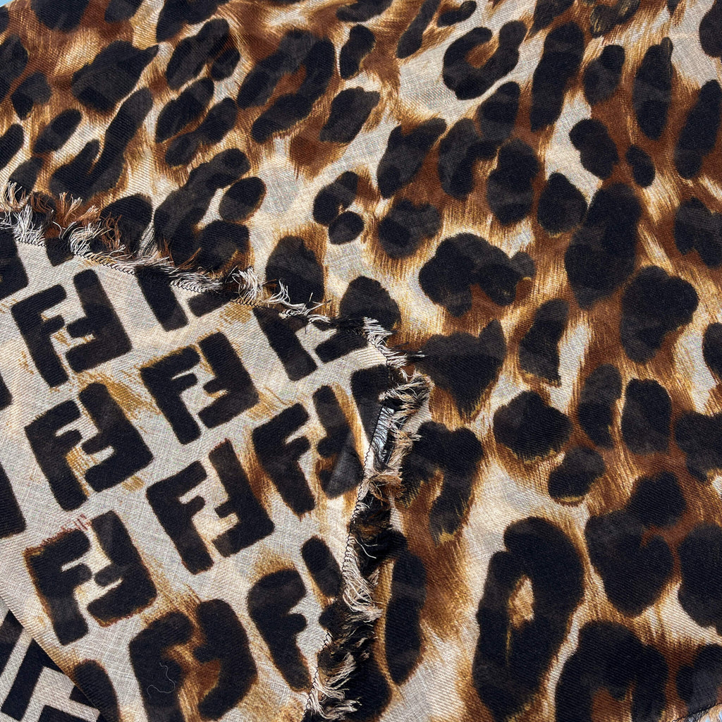 Second hand Fendi Cotton Pareo Brown Jacquard - Tabita Bags