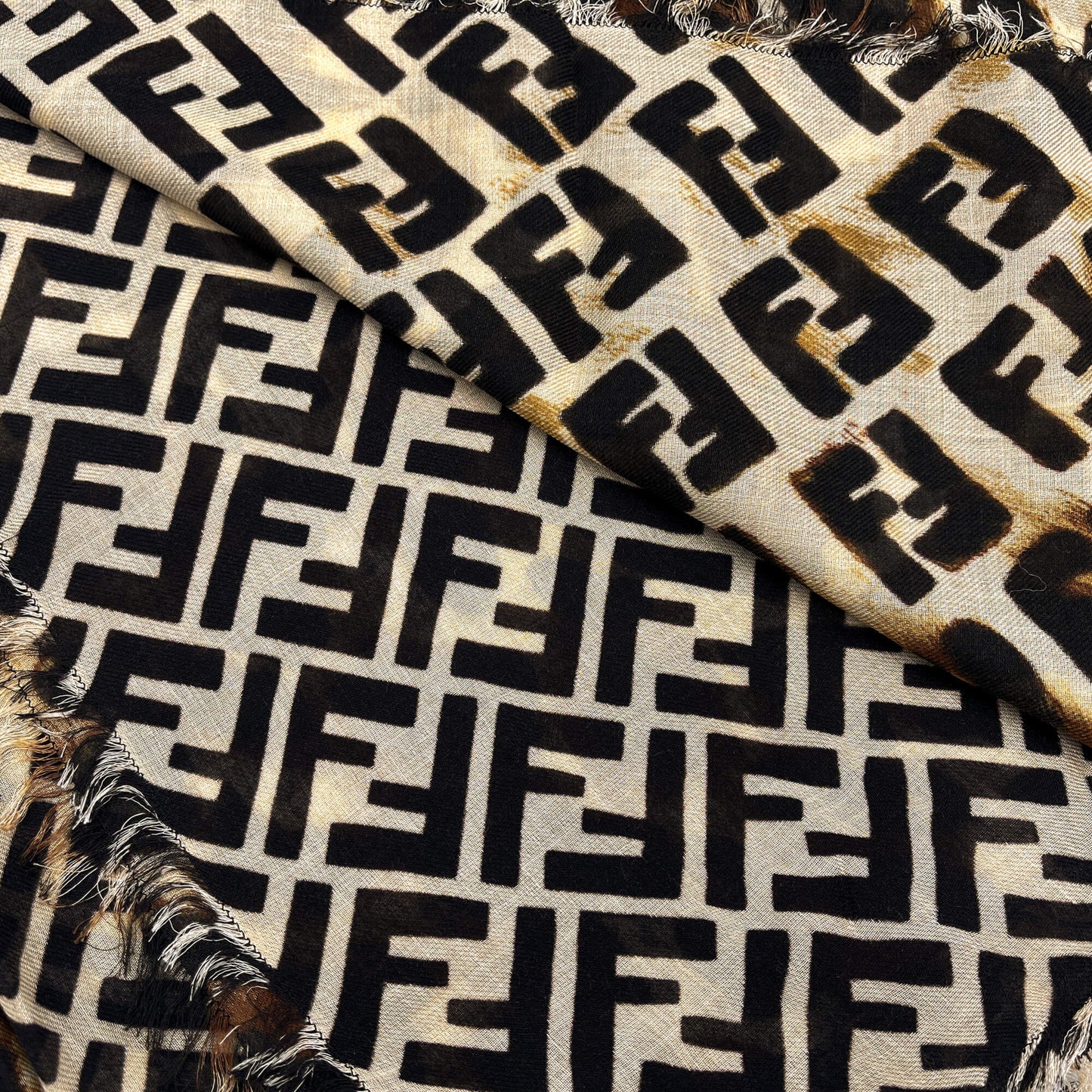 Second hand Fendi Cotton Pareo Brown Jacquard - Tabita Bags