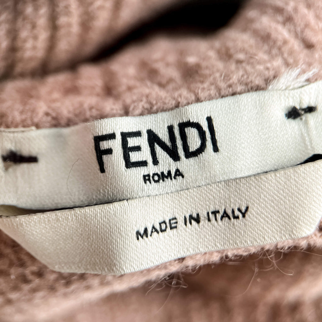 Second hand Fendi FF Tridimensional Mohair Wool Sweater 40 Beige - Tabita Bags