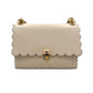 Second hand Fendi Kan I CalfSkin Leather Top-handle Bag Beige - Tabita Bags