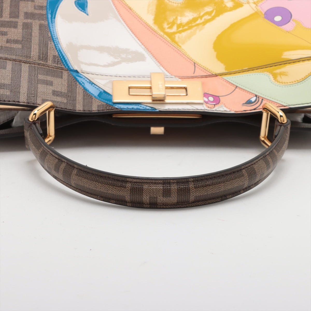 Second hand Fendi Peekaboo ISeeU Medium Antonio Lopez Print Leather 2 - Ways Frame Bag Multicolor - Tabita Bags