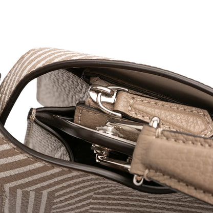 Second hand Fendi Peekaboo ISeeU Medium Zucca Leather Satchel Handbag Brown - Tabita Bags