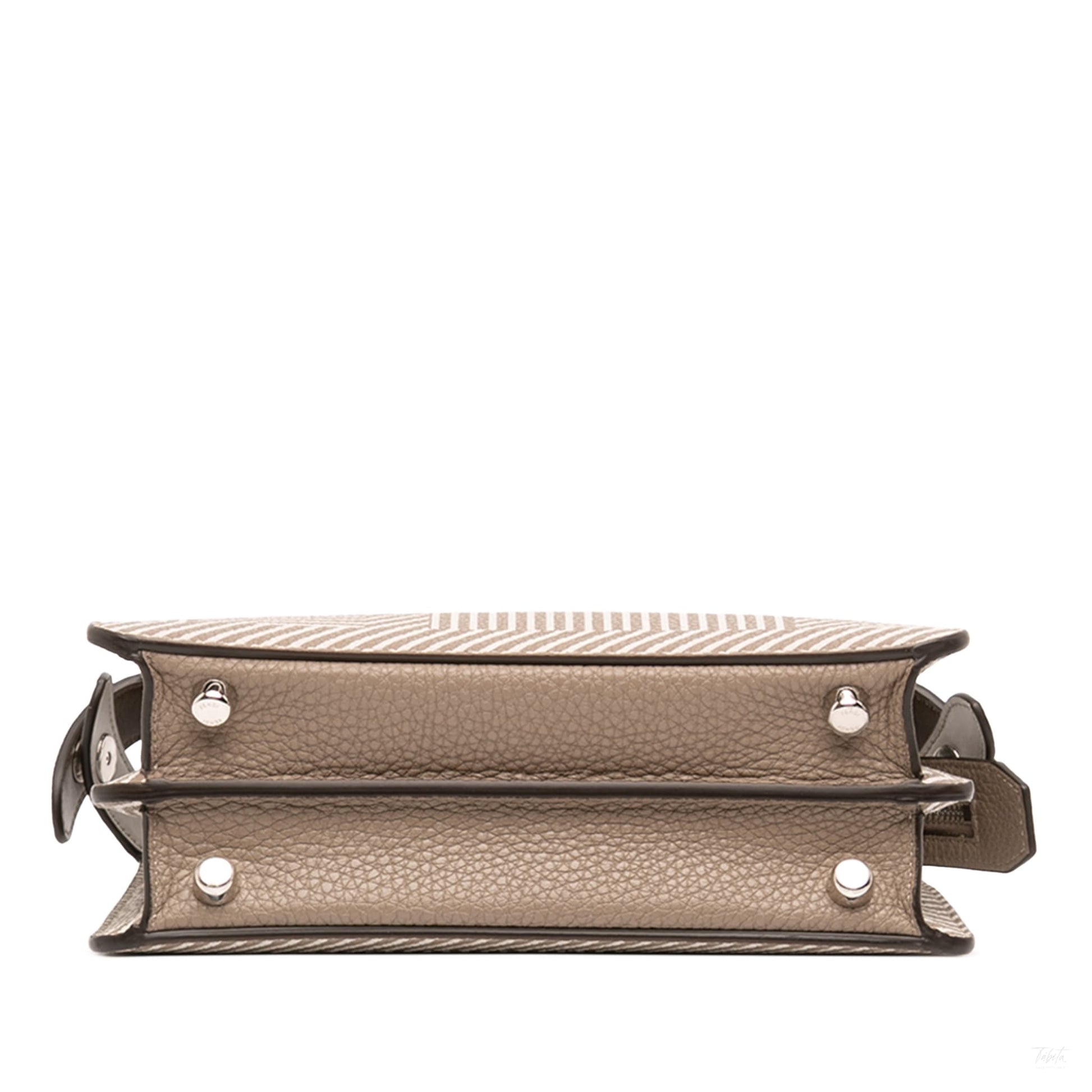 Second hand Fendi Peekaboo ISeeU Medium Zucca Leather Satchel Handbag Brown - Tabita Bags