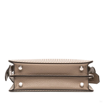 Second hand Fendi Peekaboo ISeeU Medium Zucca Leather Satchel Handbag Brown - Tabita Bags