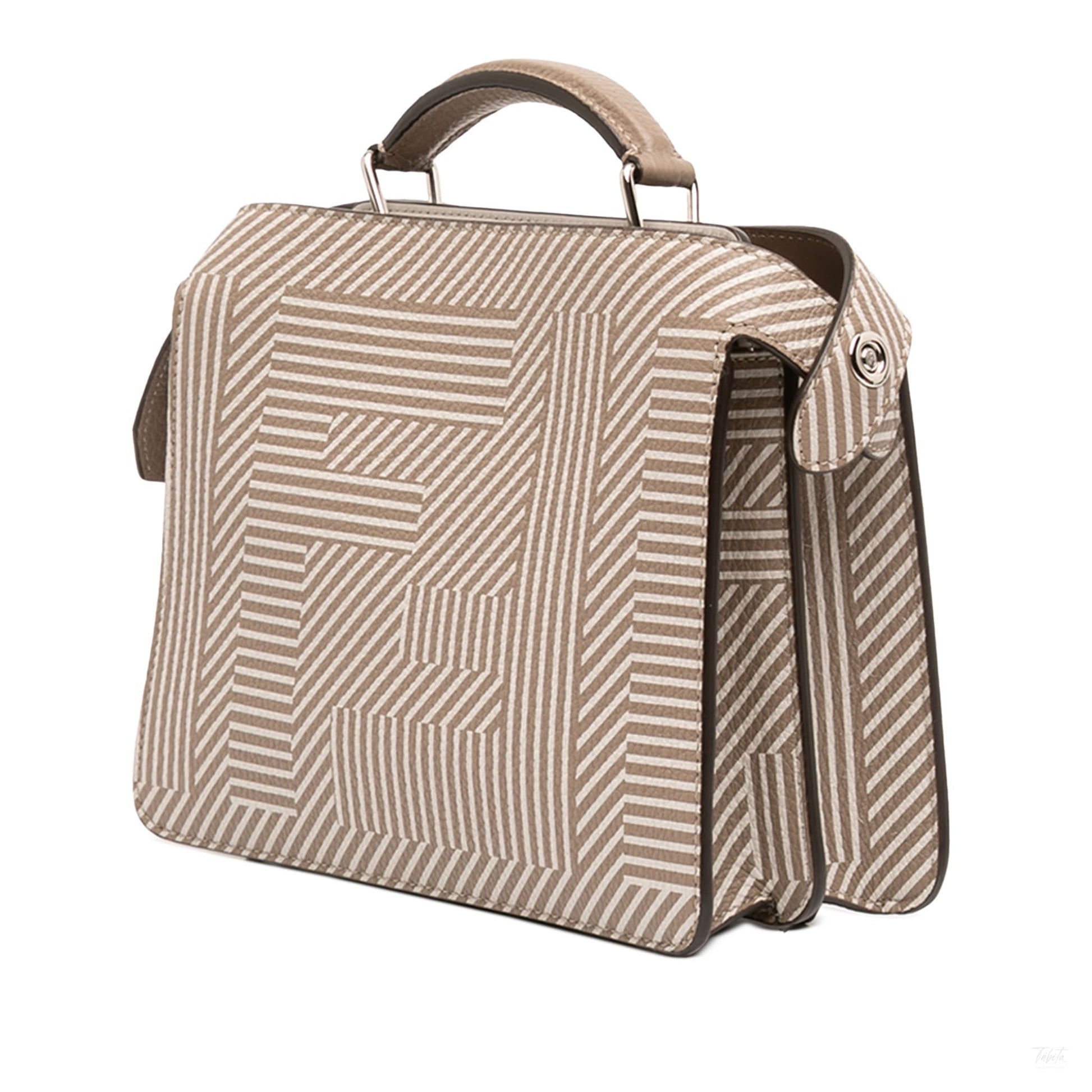 Second hand Fendi Peekaboo ISeeU Medium Zucca Leather Satchel Handbag Brown - Tabita Bags