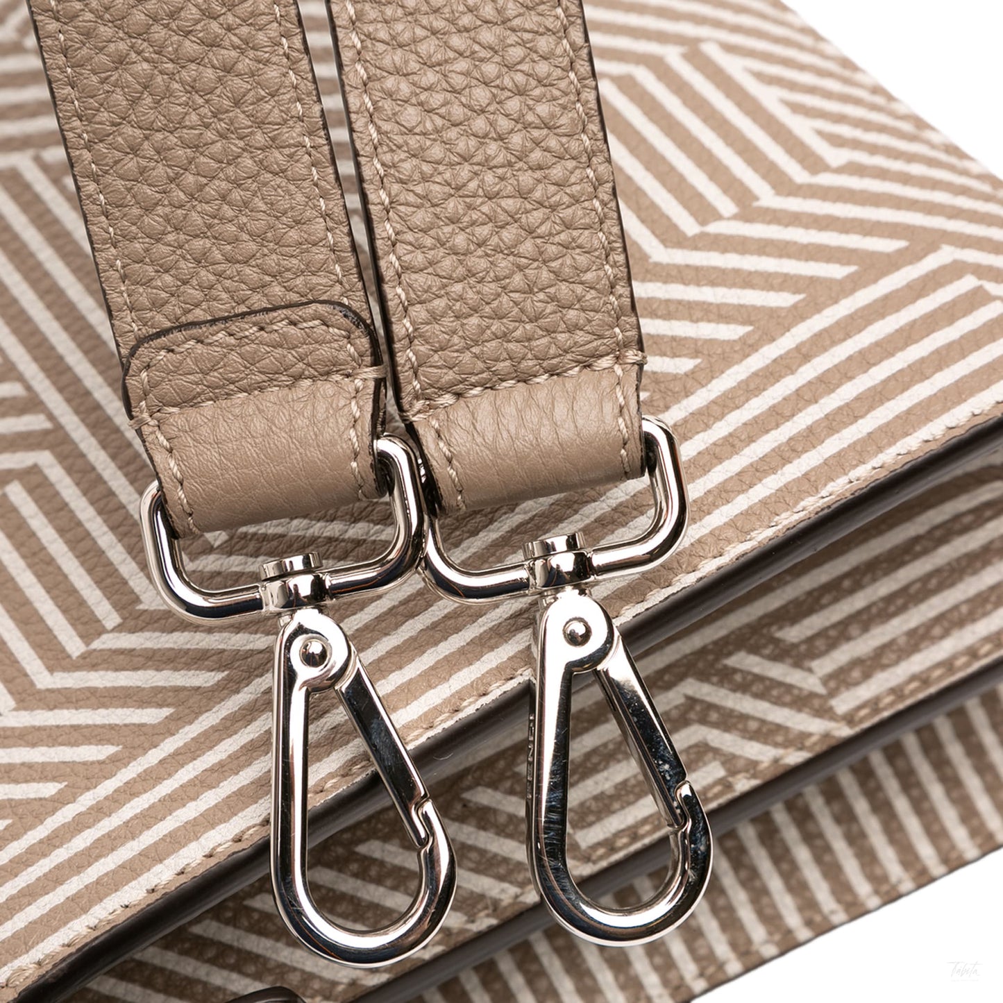 Second hand Fendi Peekaboo ISeeU Medium Zucca Leather Satchel Handbag Brown - Tabita Bags