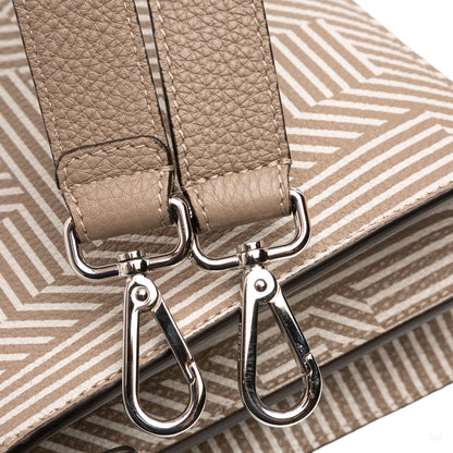 Second hand Fendi Peekaboo ISeeU Medium Zucca Leather Satchel Handbag Brown - Tabita Bags