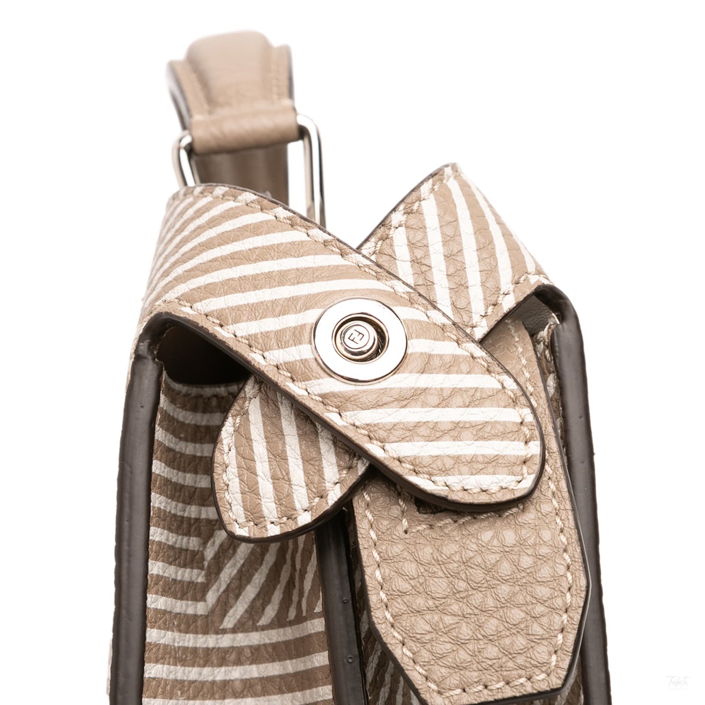 Second hand Fendi Peekaboo ISeeU Medium Zucca Leather Satchel Handbag Brown - Tabita Bags