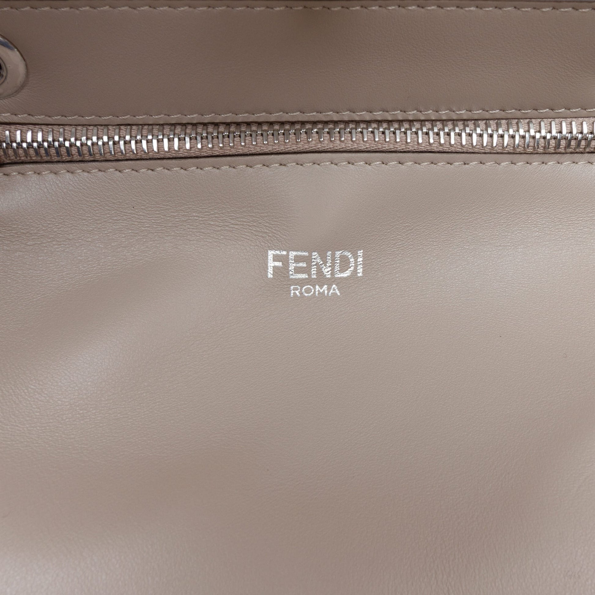 Second hand Fendi Peekaboo ISeeU Medium Zucca Leather Satchel Handbag Brown - Tabita Bags