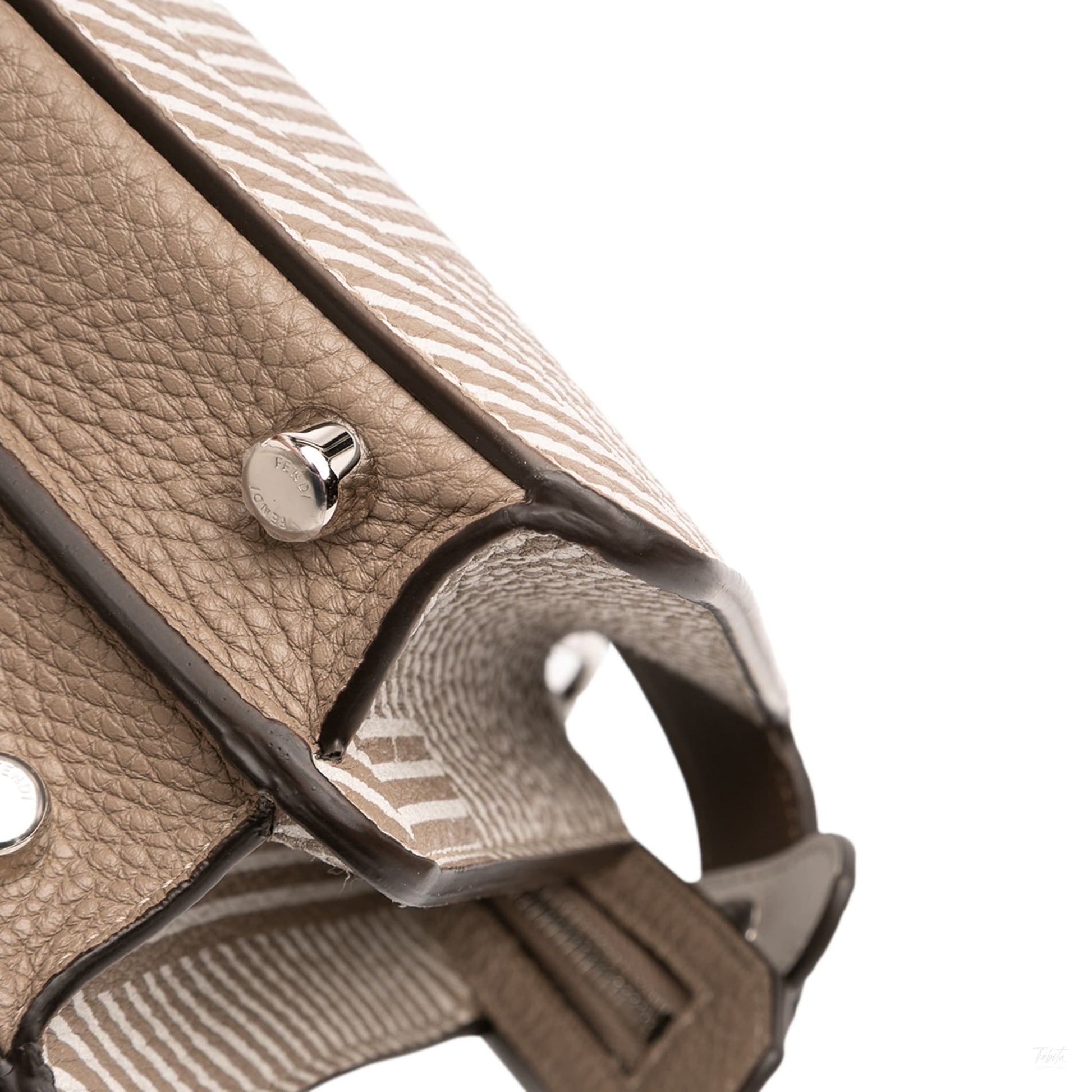 Second hand Fendi Peekaboo ISeeU Medium Zucca Leather Satchel Handbag Brown - Tabita Bags