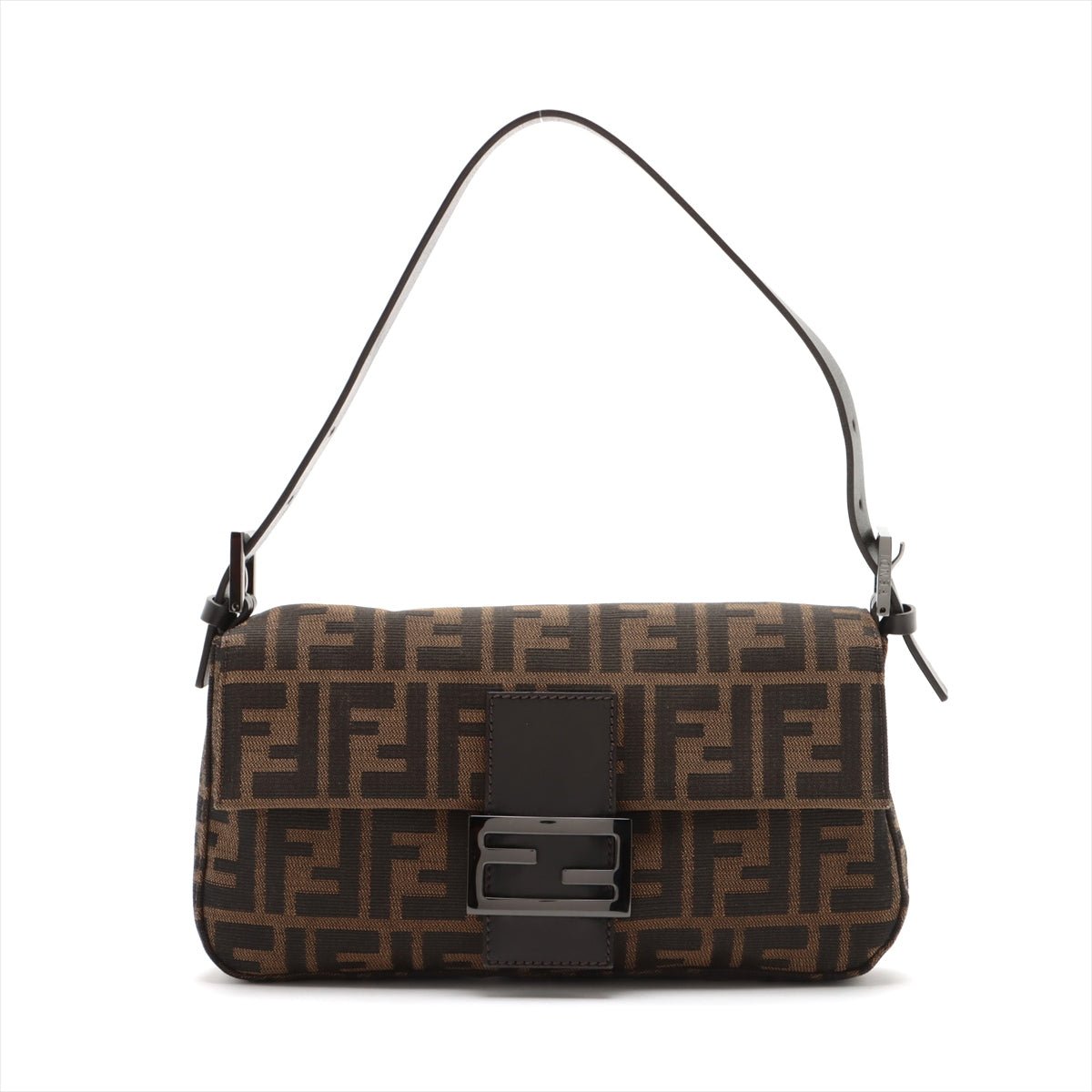 Second hand Fendi Zucca Medium Canvas 2-Ways Baguette Bag Brown Jacquard - Tabita Bags