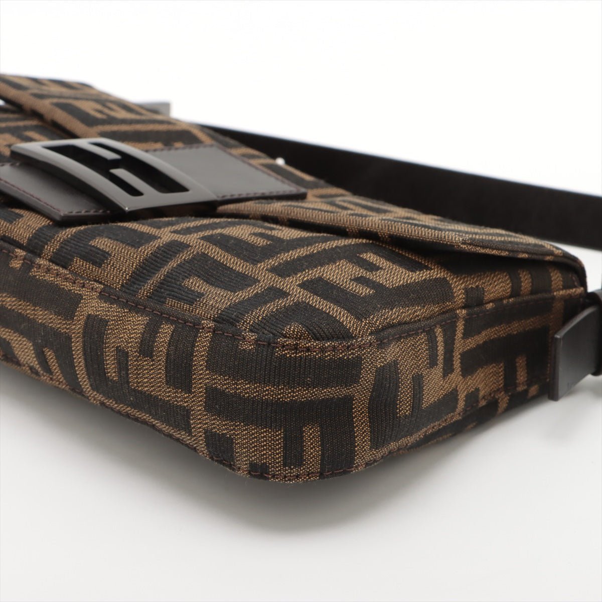 Fendi Zucca Medium Canvas 2-Ways Baguette Bag Brown Jacquard