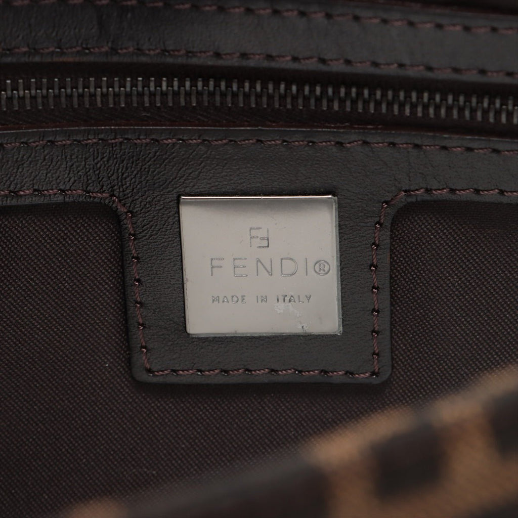 Second hand Fendi Zucca Medium Canvas 2-Ways Baguette Bag Brown Jacquard - Tabita Bags