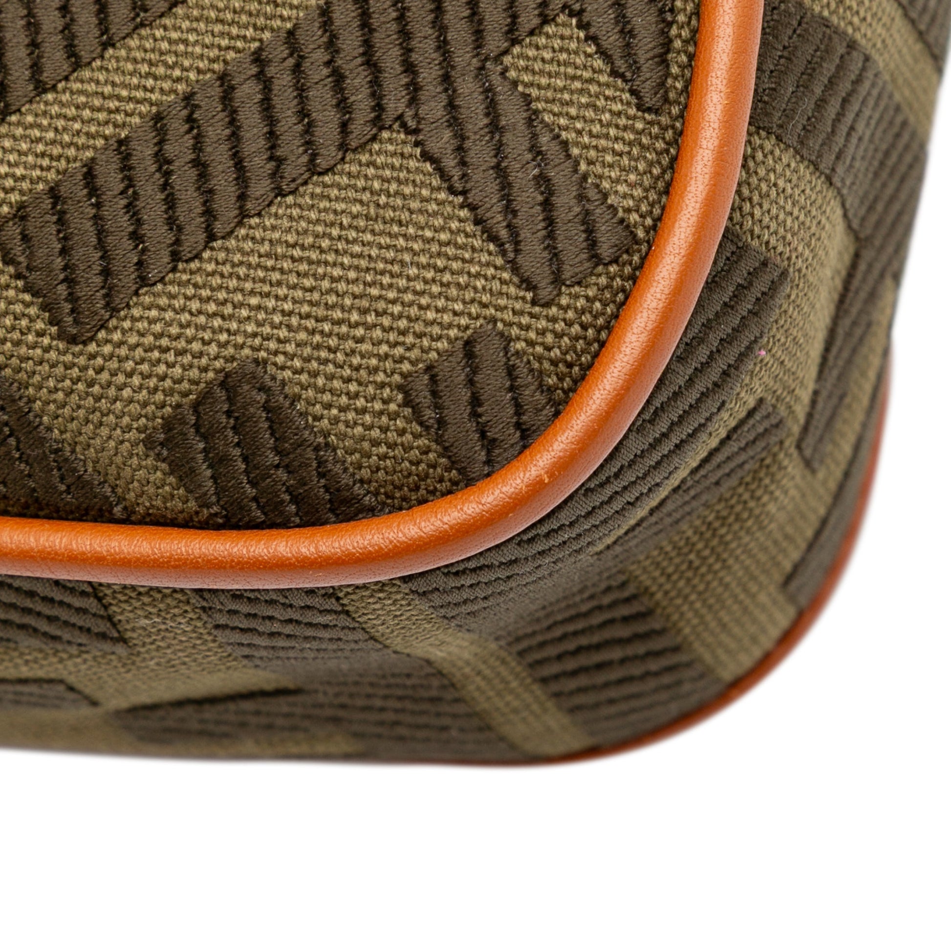 Second hand Fendi Zucca Medium Canvas Baguette Handbag Brown - Tabita Bags