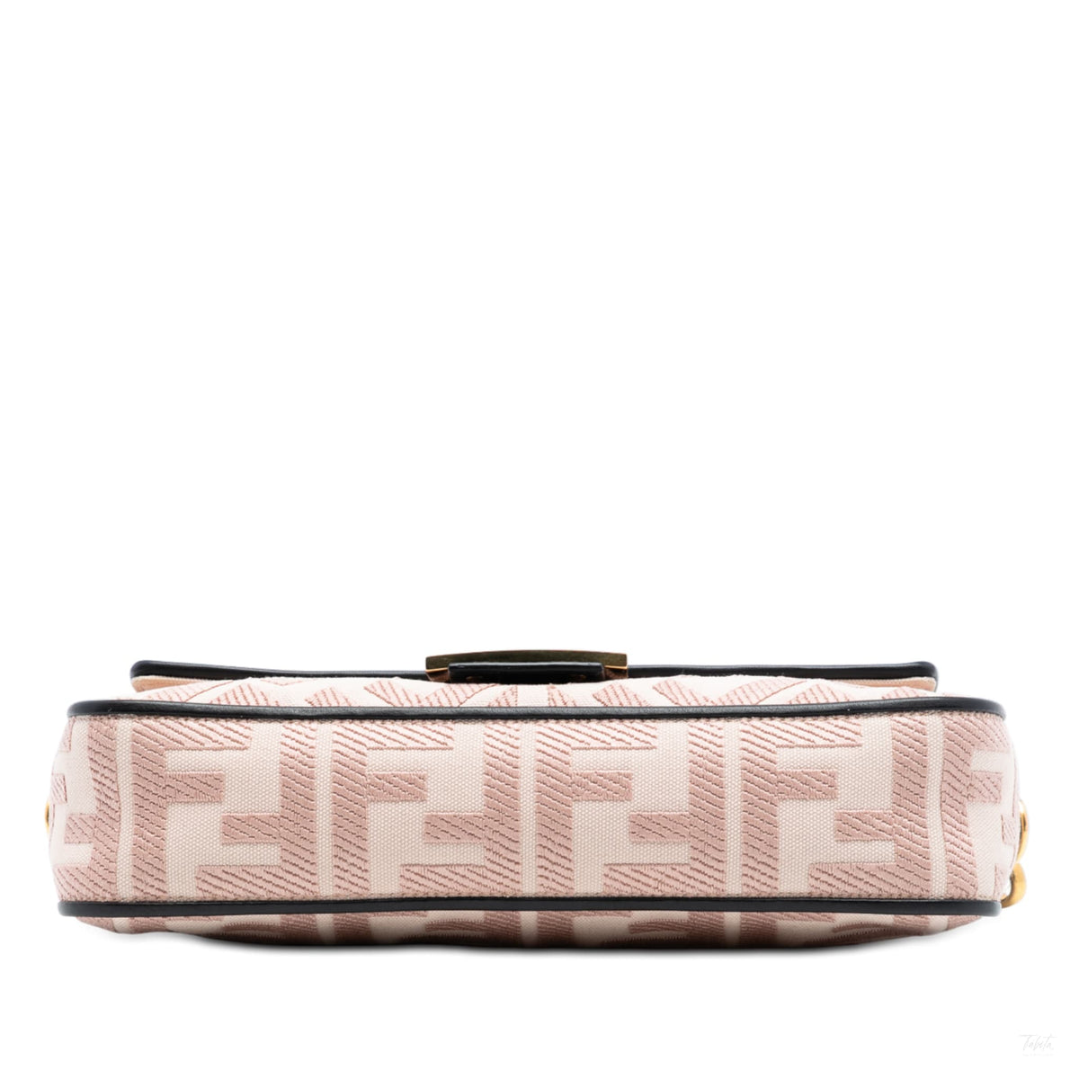 Second hand Fendi Zucca Medium Embroidered Canvas Baguette Shoulder Bag Pink - Tabita Bags