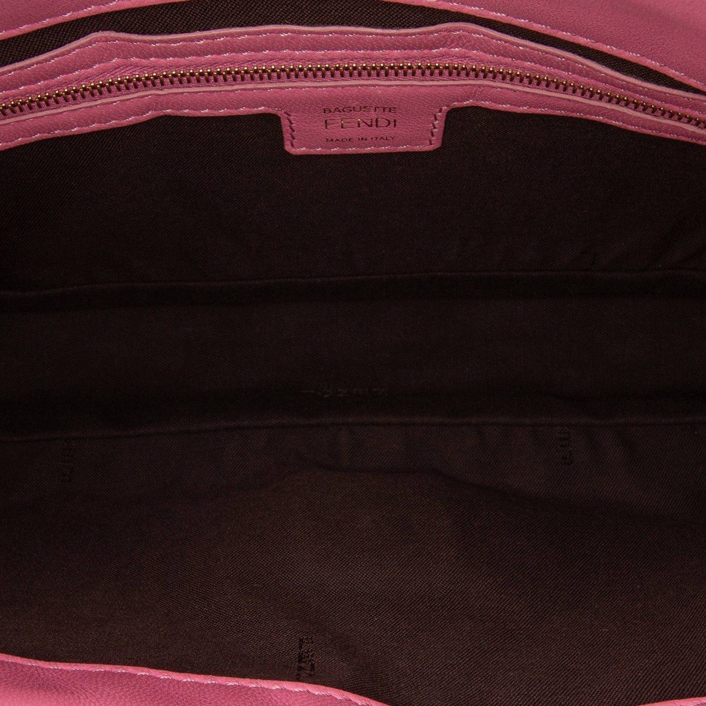 Second hand Fendi Zucca Medium Leather Shoulder Bag Pink - Tabita Bags