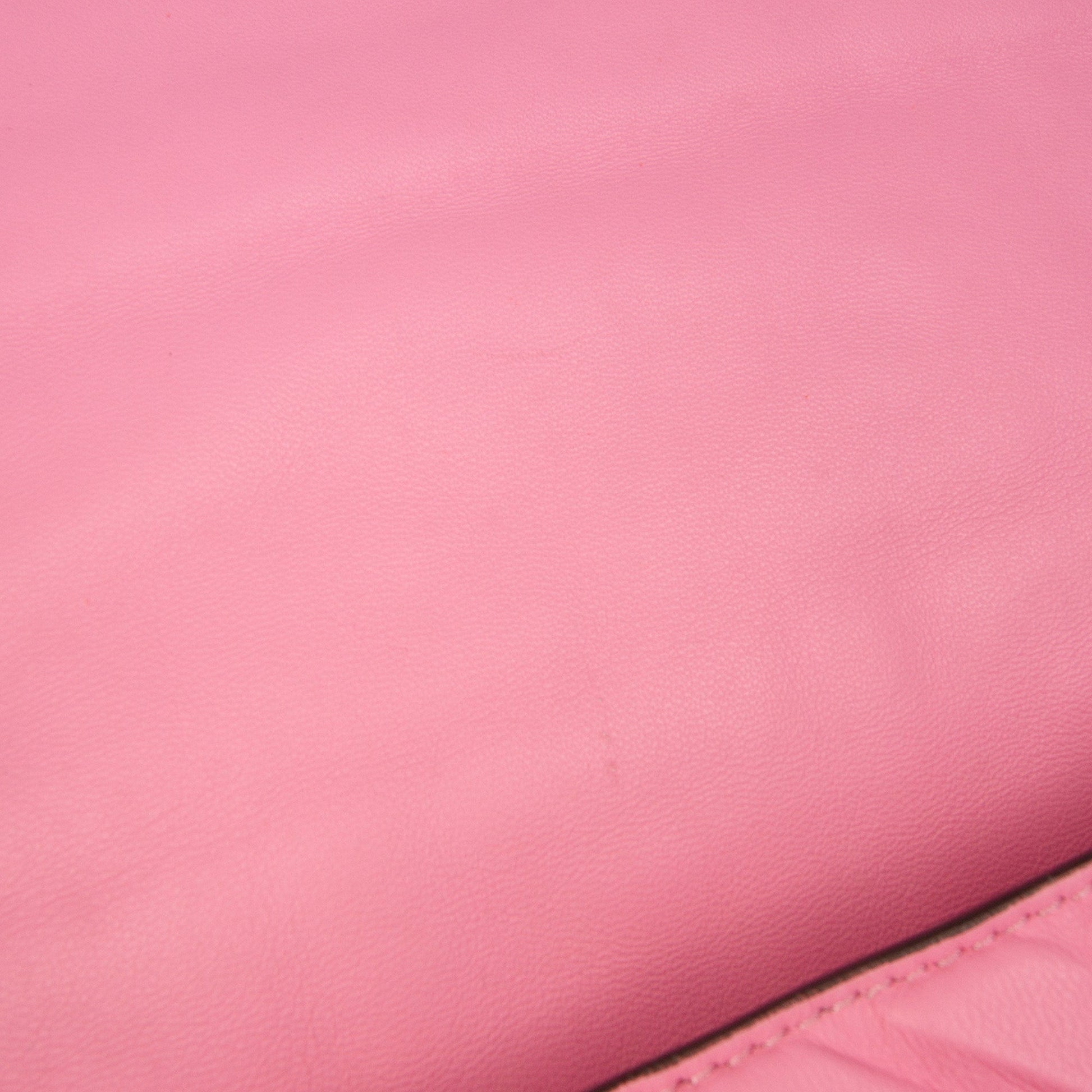 Second hand Fendi Zucca Medium Leather Shoulder Bag Pink - Tabita Bags