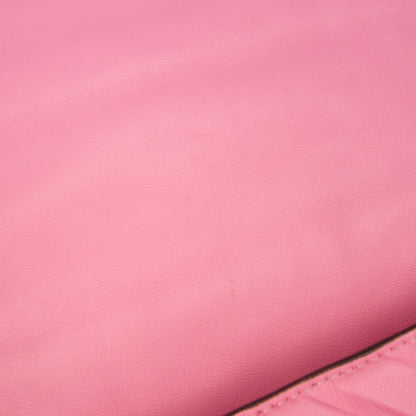 Second hand Fendi Zucca Medium Leather Shoulder Bag Pink - Tabita Bags