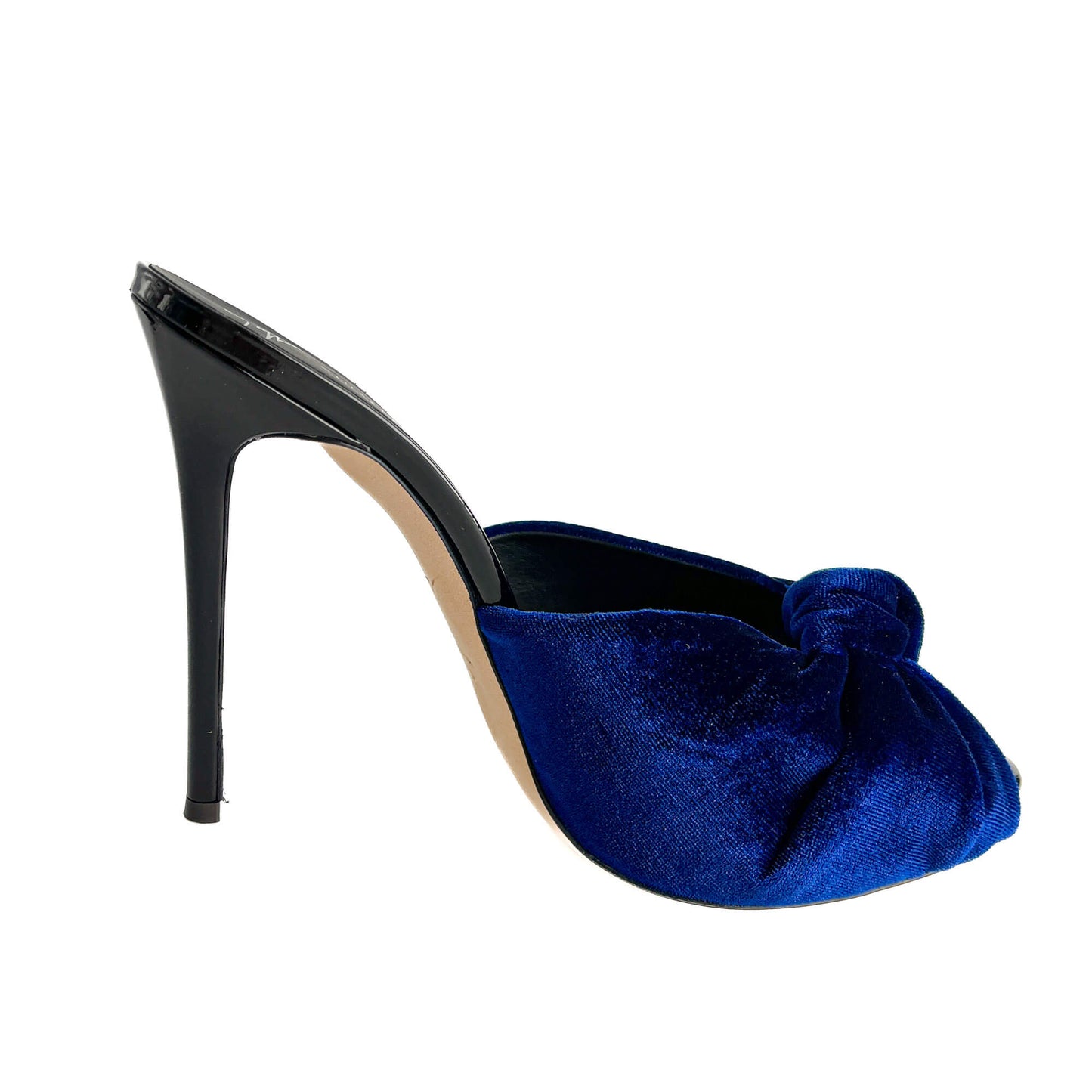 Second hand Giuseppe Zanotti Colline Sabot 110 Velvet High Heel Mule 39 Blue - Tabita Bags