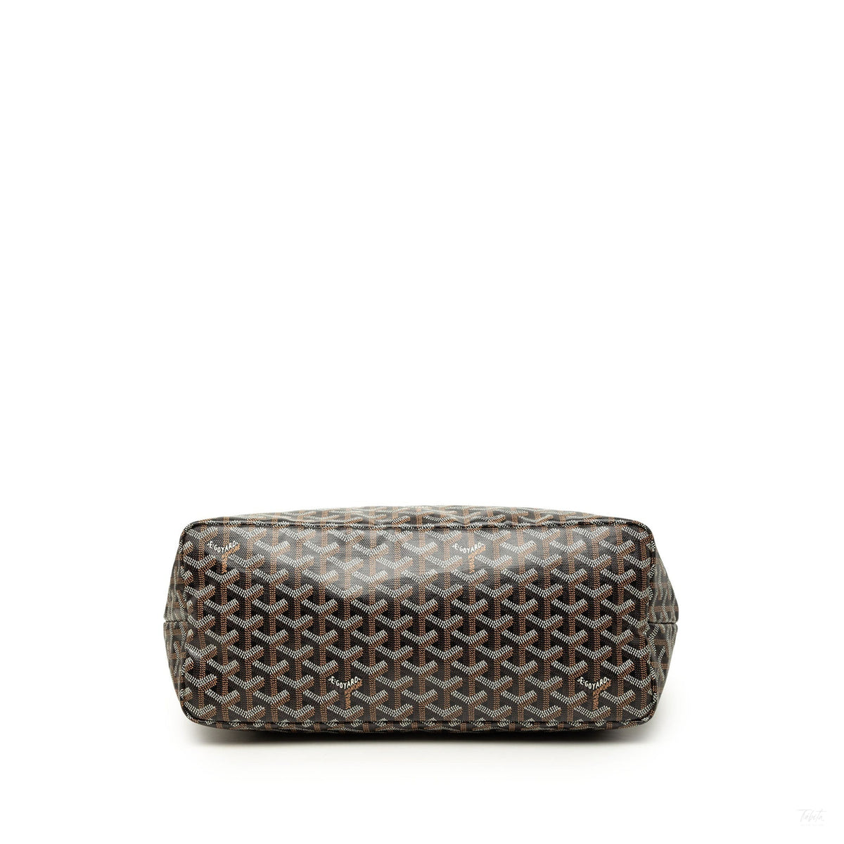 Second hand Goyard Saint Louis PM Goyardine Canvas Tote Shoulder Bag Black - Tabita Bags