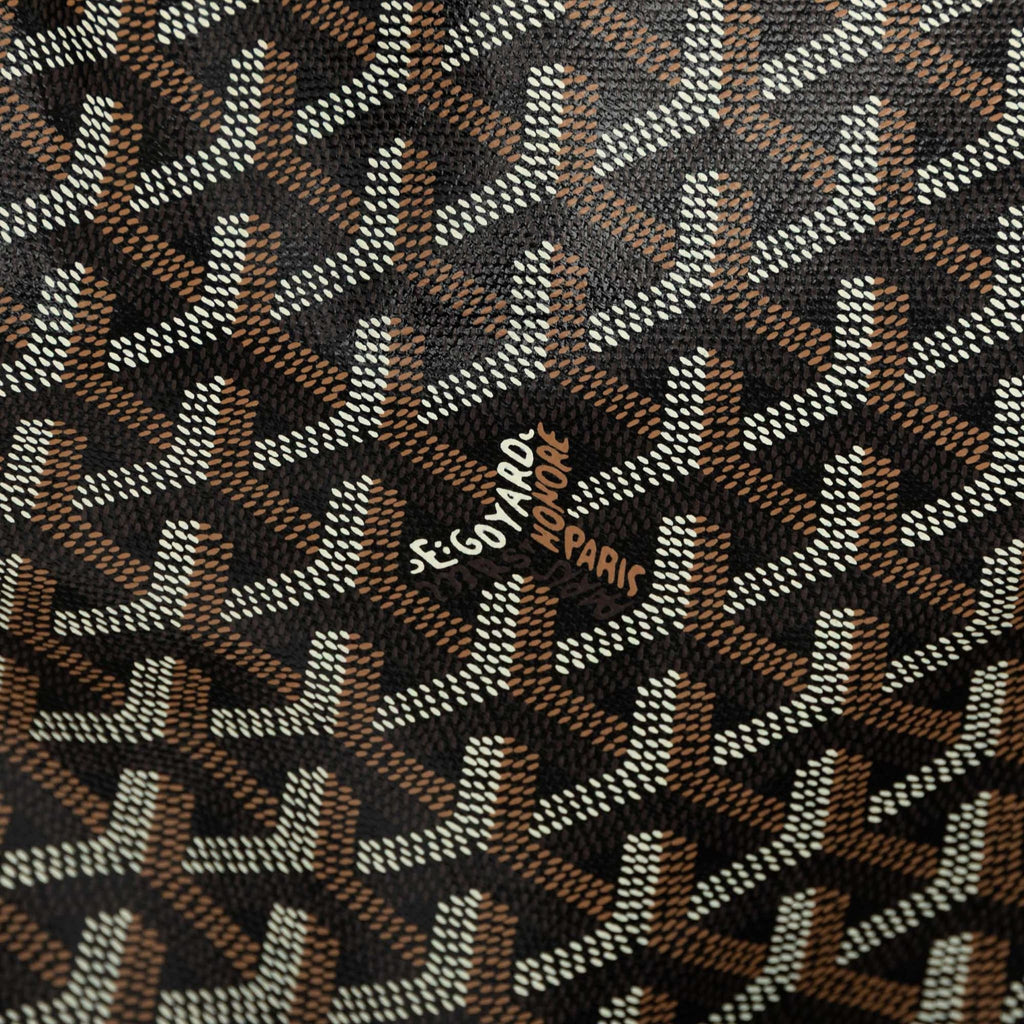 Second hand Goyard Saint Louis PM Goyardine Canvas Tote Shoulder Bag Black - Tabita Bags
