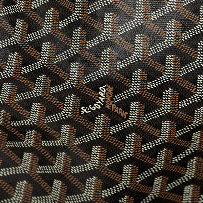 Second hand Goyard Saint Louis PM Goyardine Canvas Tote Shoulder Bag Black - Tabita Bags