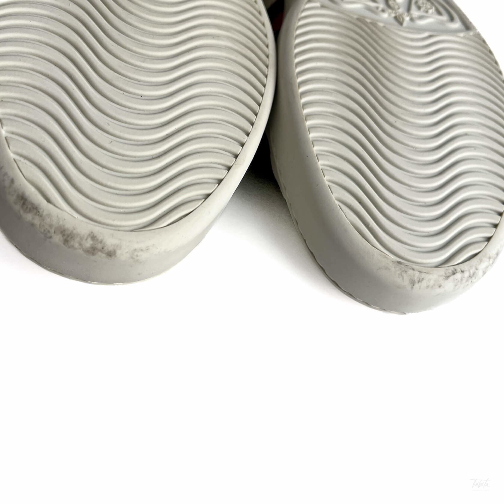 Second hand Gucci Ace Maxi logo Leather Striped Sneakers 37.5 White - Tabita Bags