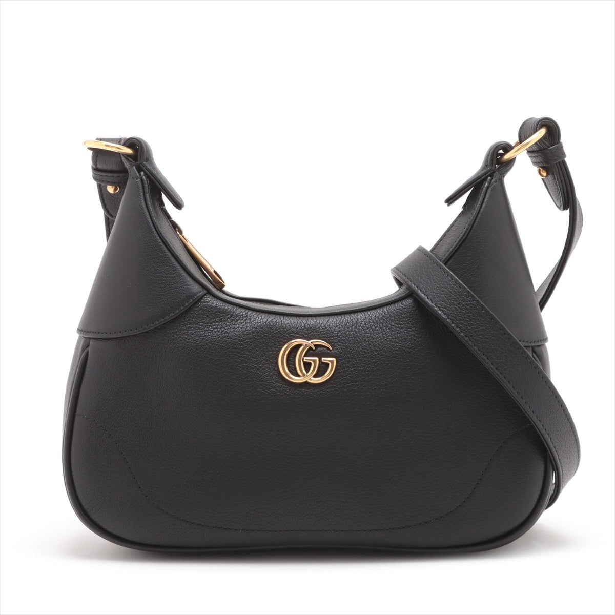 Second hand Gucci Aphrodite Small Leather 2 - Ways Hobo Shoulder Bag Black - Tabita Bags